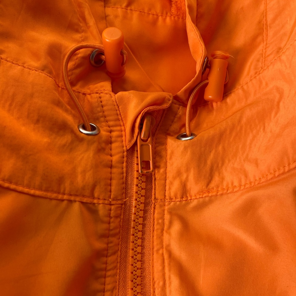 Orange Windbreaker - Nylon - Forever 21 - Men's US XS - UNISEX - Hooded